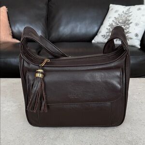 Rosetti Espresso Leather Shoulder Bag